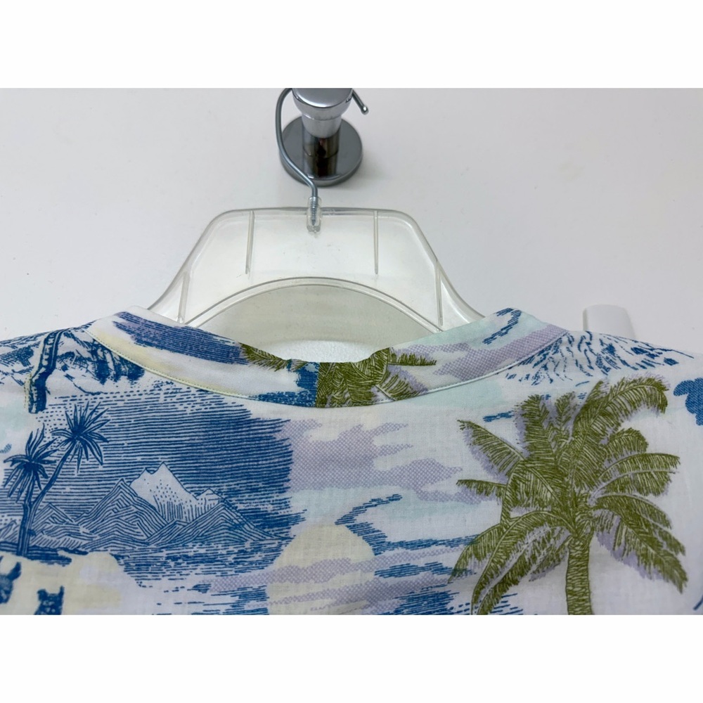 Emporio Sirenuse Tracey Vesuvius Caftan Maxi Dress Blue Volcano Floral Print M L - Picture 12 of 16